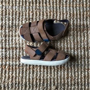 Cat & Jack Brown Leather-like Toddler Sandals